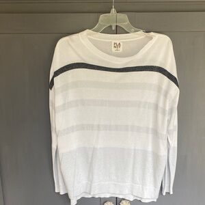 PLANET White and Gray Striped one size fits all per tag